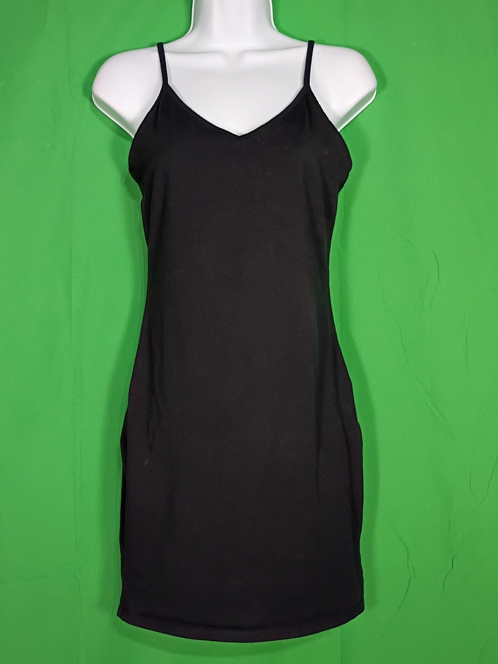 wild fable Black Spaghetti-Strap Mini Slip Dress